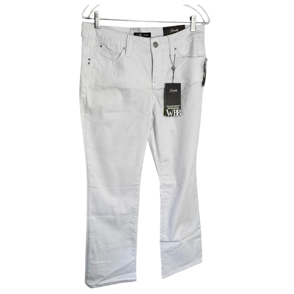 NWT Royalty for Me WWB mid rise boot cut white jeans size 10 - Picture 1 of 8